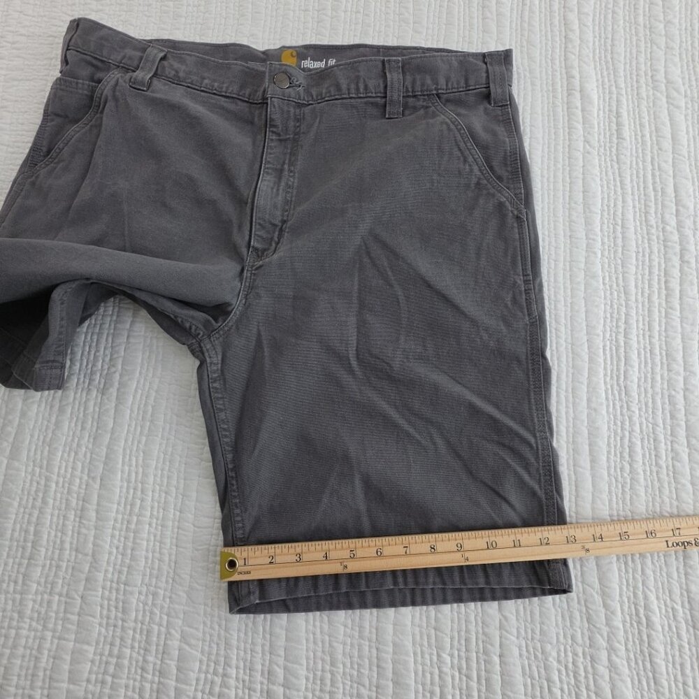 Carhartt Relaxed Fit Shorts Mens 40 Grau Stretch Classic 10" Inseam 102514-039 - Picture 15 of 16